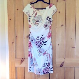 White House Black Market Floral cap sleeve dress